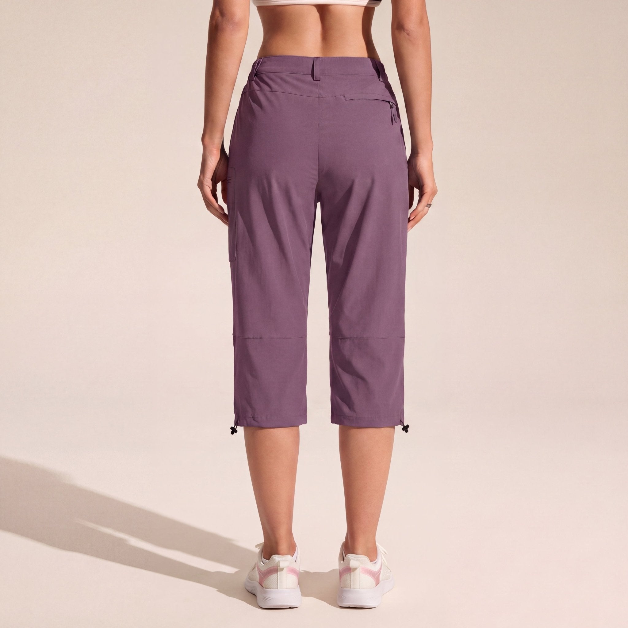 Women's Lightweight Water - Resistant Hiking Capris with 5 Pockets Lotus Pink by MAGCOMSEN