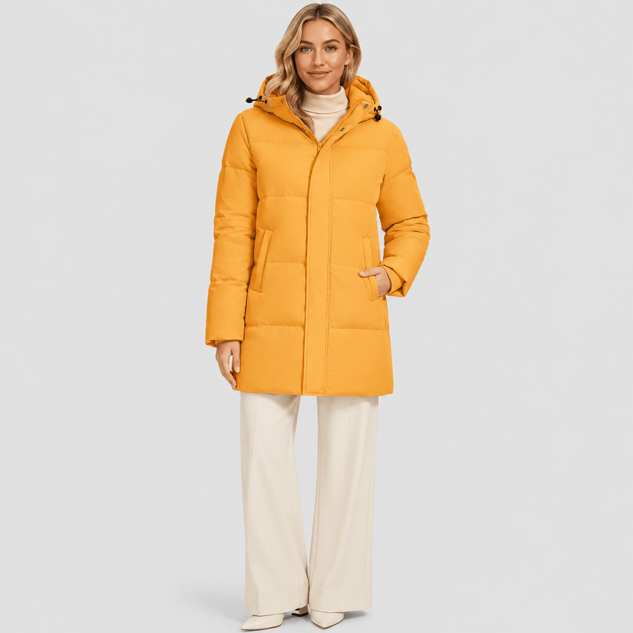 Brown MAGCOMSEN Women's Long Down Parka Waterproof Hooded Winter Puffer Coat in #Color_Brown