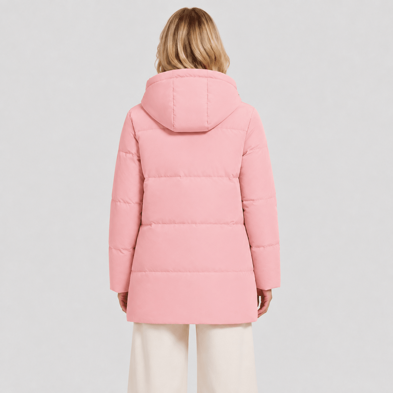 Pink MAGCOMSEN Women's Long Down Parka Waterproof Hooded Winter Puffer Coat in #Color_Pink