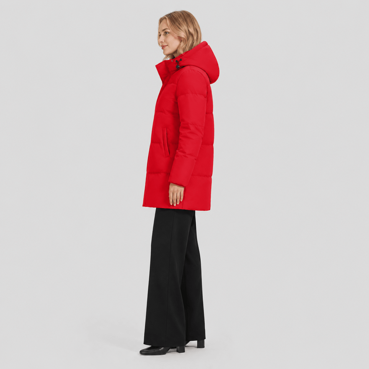Tomato Red MAGCOMSEN Women's Long Down Parka Waterproof Hooded Winter Puffer Coat in #Color_Tomato Red