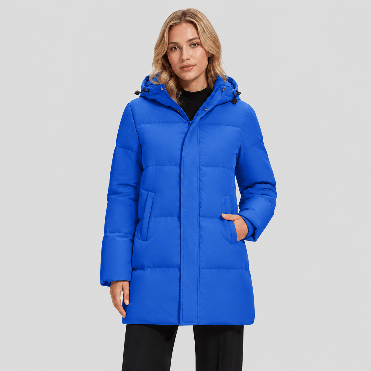 Royal Blue MAGCOMSEN Women's Long Down Parka Waterproof Hooded Winter Puffer Coat in #Color_Royal Blue