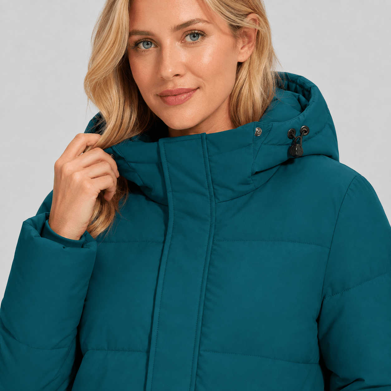Navy MAGCOMSEN Women's Long Down Parka Waterproof Hooded Winter Puffer Coat in #Color_Navy