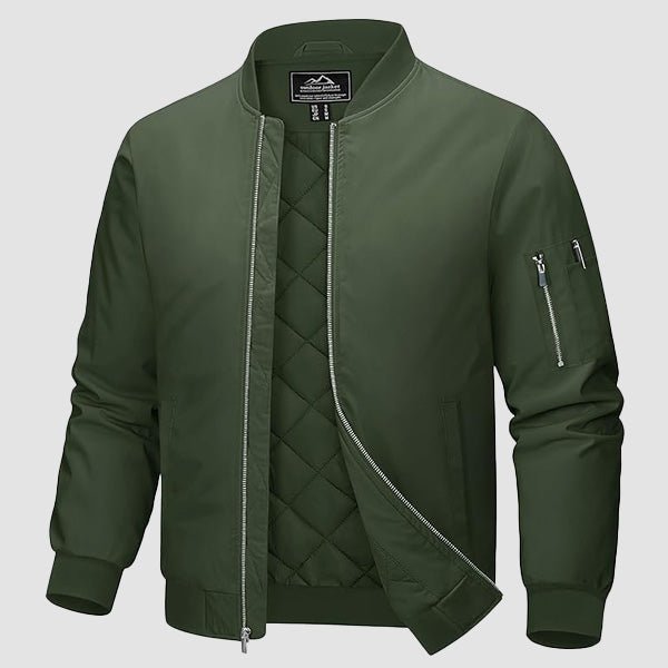 Men's Bomber Jacket, Quilted & Windproof with Pockets - MAGCOMSEN