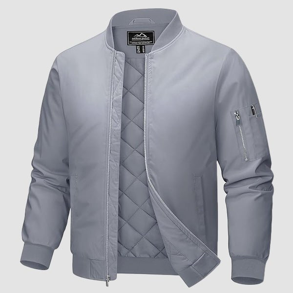 Men's Bomber Jacket, Quilted & Windproof with Pockets - MAGCOMSEN