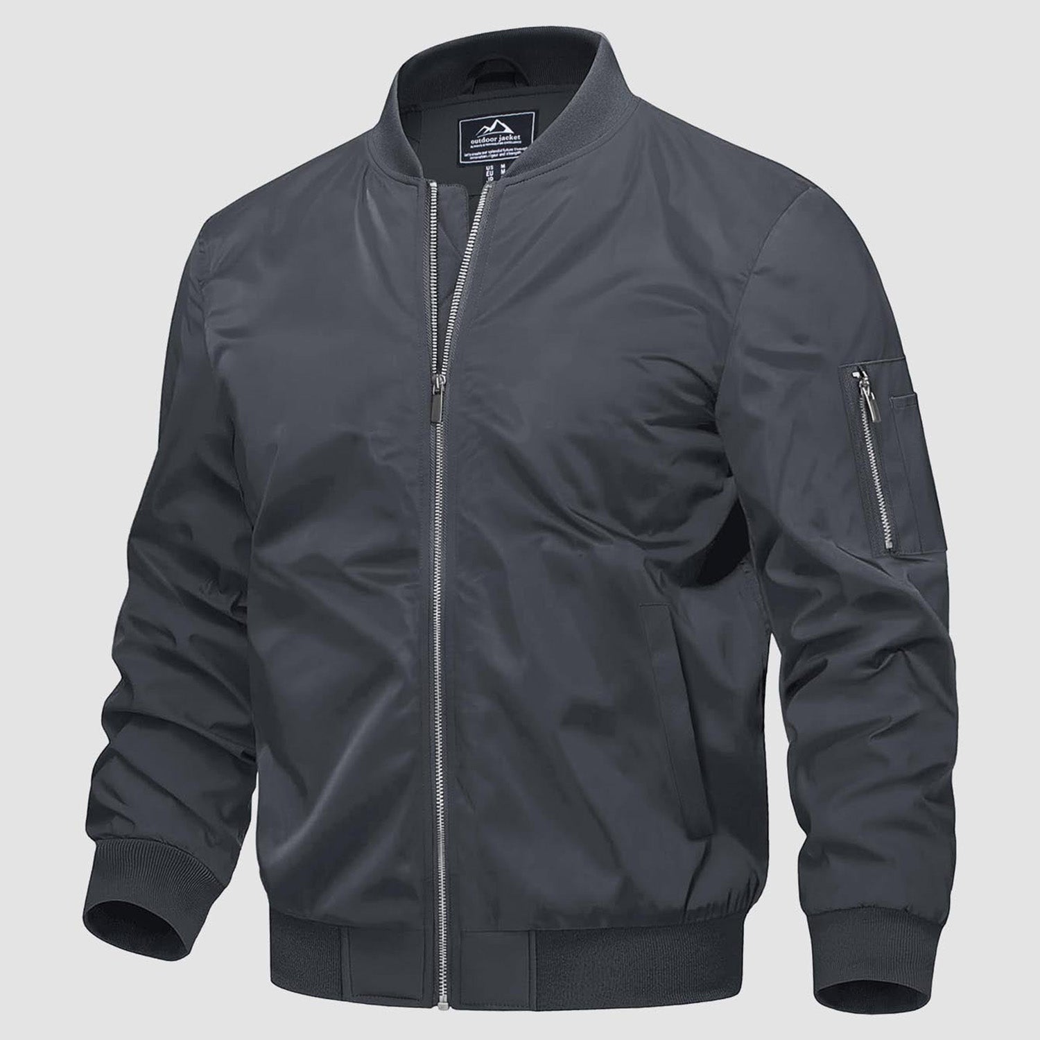 Men's Bomber Jacket, Quilted & Windproof with Pockets - MAGCOMSEN
