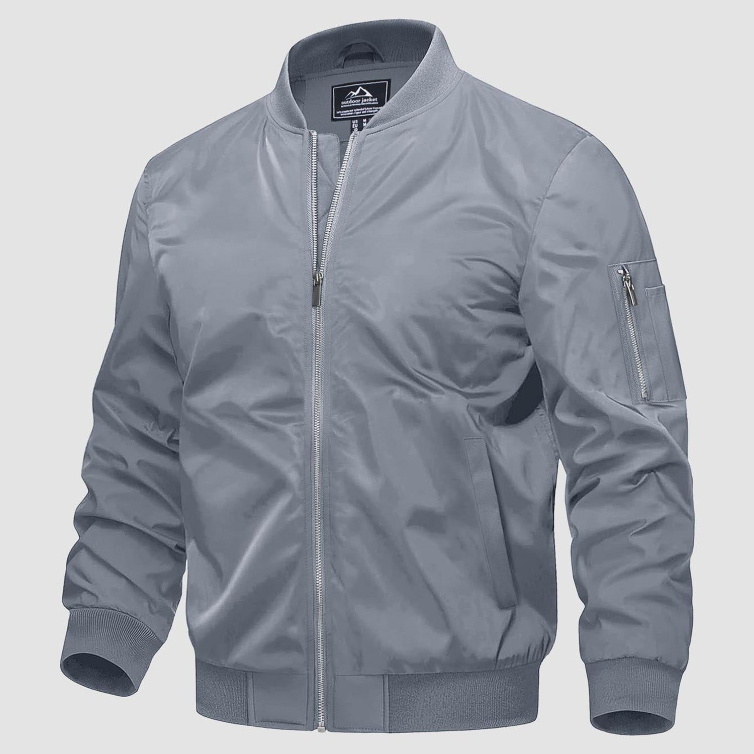 Men's Bomber Jacket, Quilted & Windproof with Pockets - MAGCOMSEN