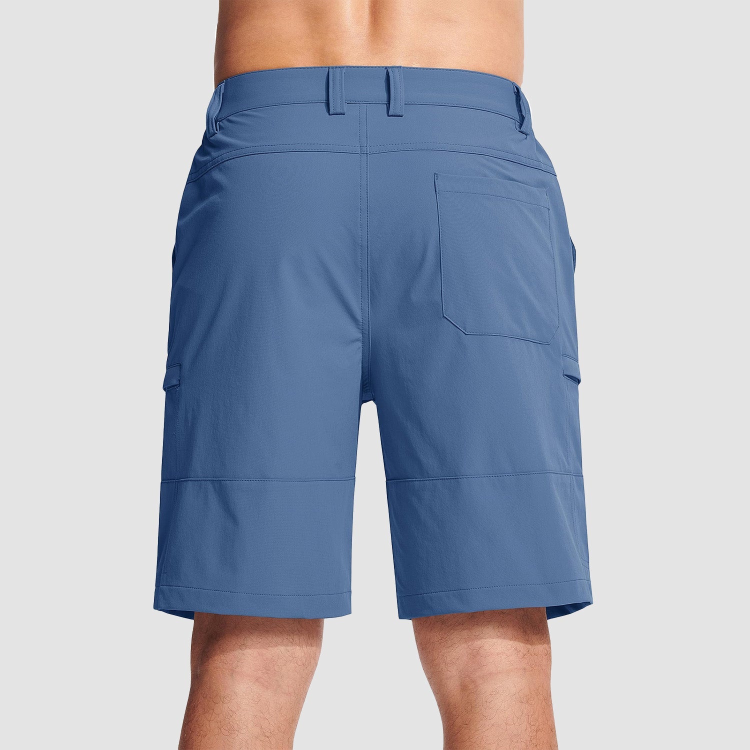 Blue Men's Casual Quick-Dry 5 Pockets Cargo Short - MAGCOMSEN