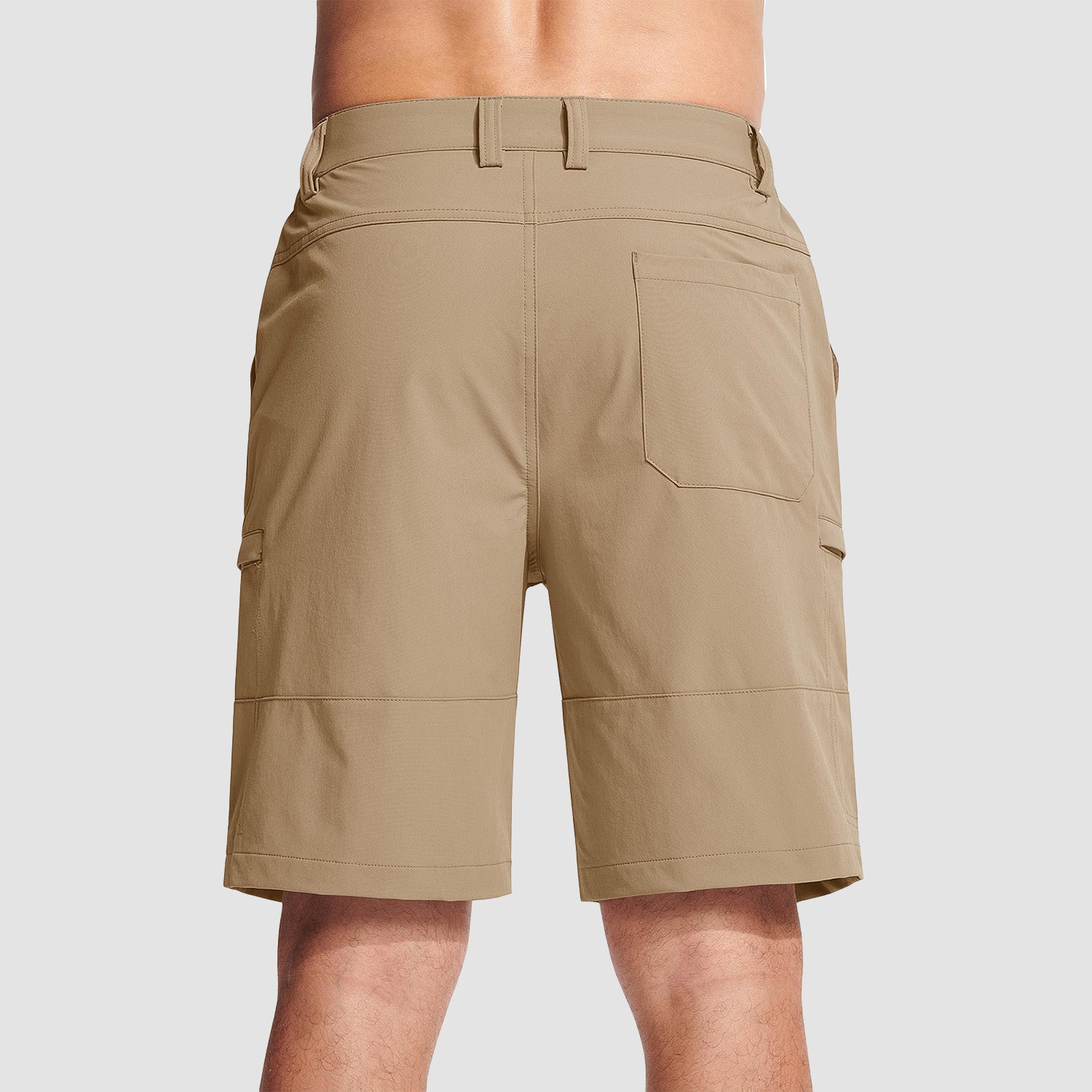 Khaki Men's Casual Quick-Dry 5 Pockets Cargo Short - MAGCOMSEN