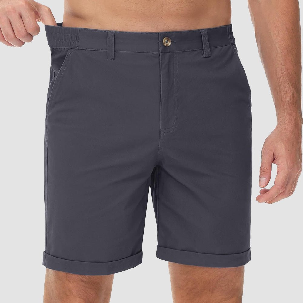 Men's Classic Stretch Chino Shorts with Pockets - MAGCOMSEN