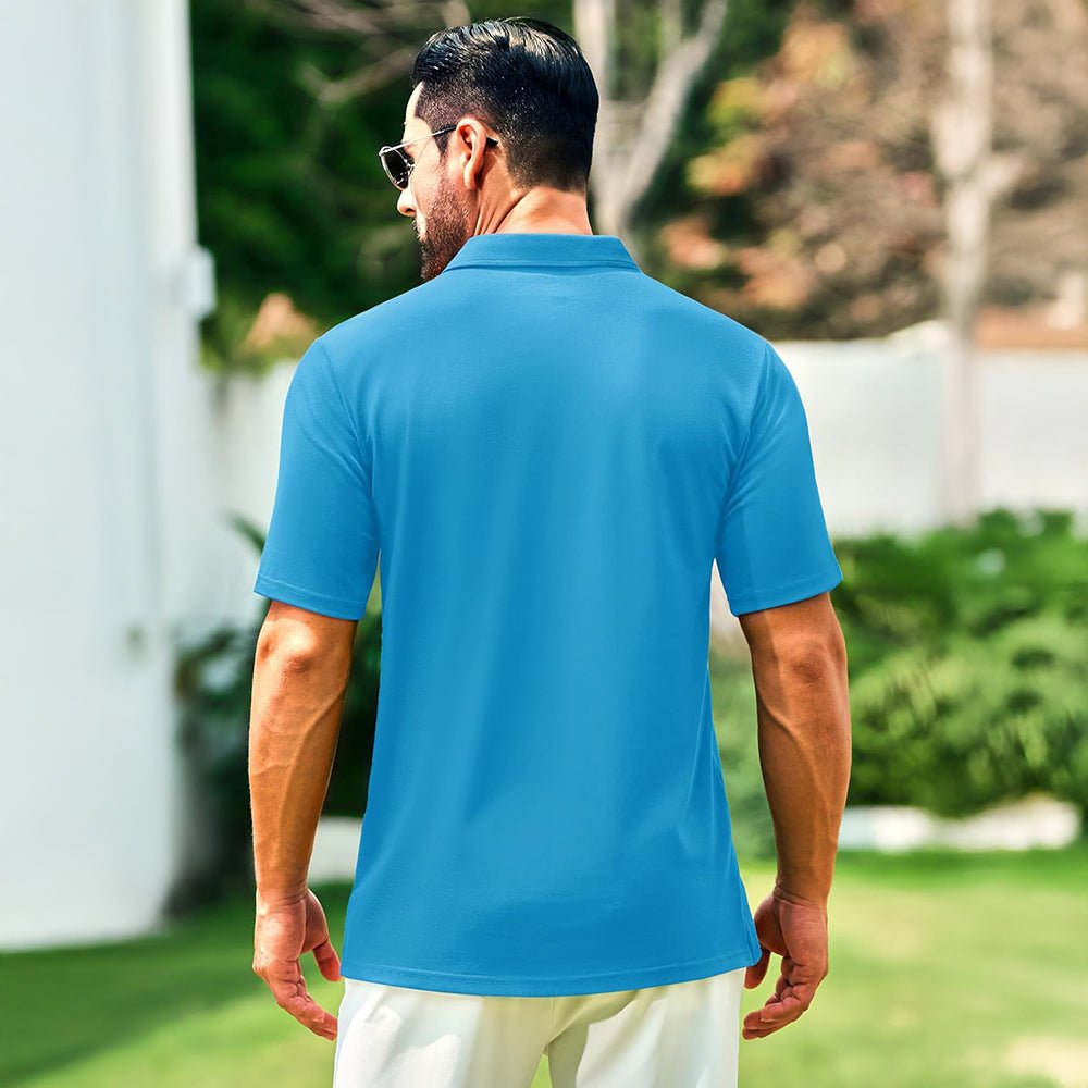 Men's Cotton Polo Shirts - Breathable Short Sleeve Golf Tee - MAGCOMSEN