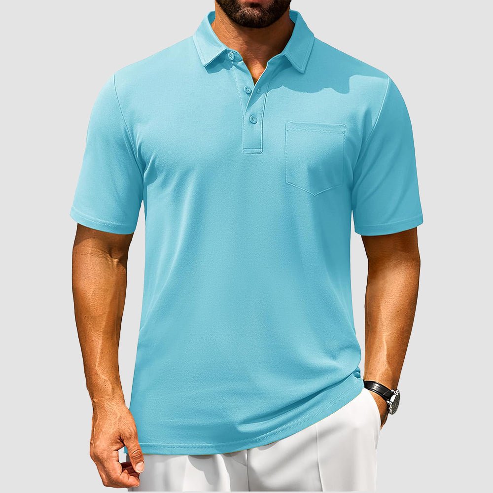 Men's Cotton Polo Shirts - Breathable Short Sleeve Golf Tee - MAGCOMSEN