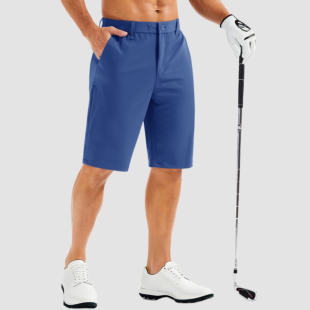 Blue Grey Men's Golf Shorts - Quick Dry Stretch Work Shorts with 6 Pockets - MAGCOMSEN