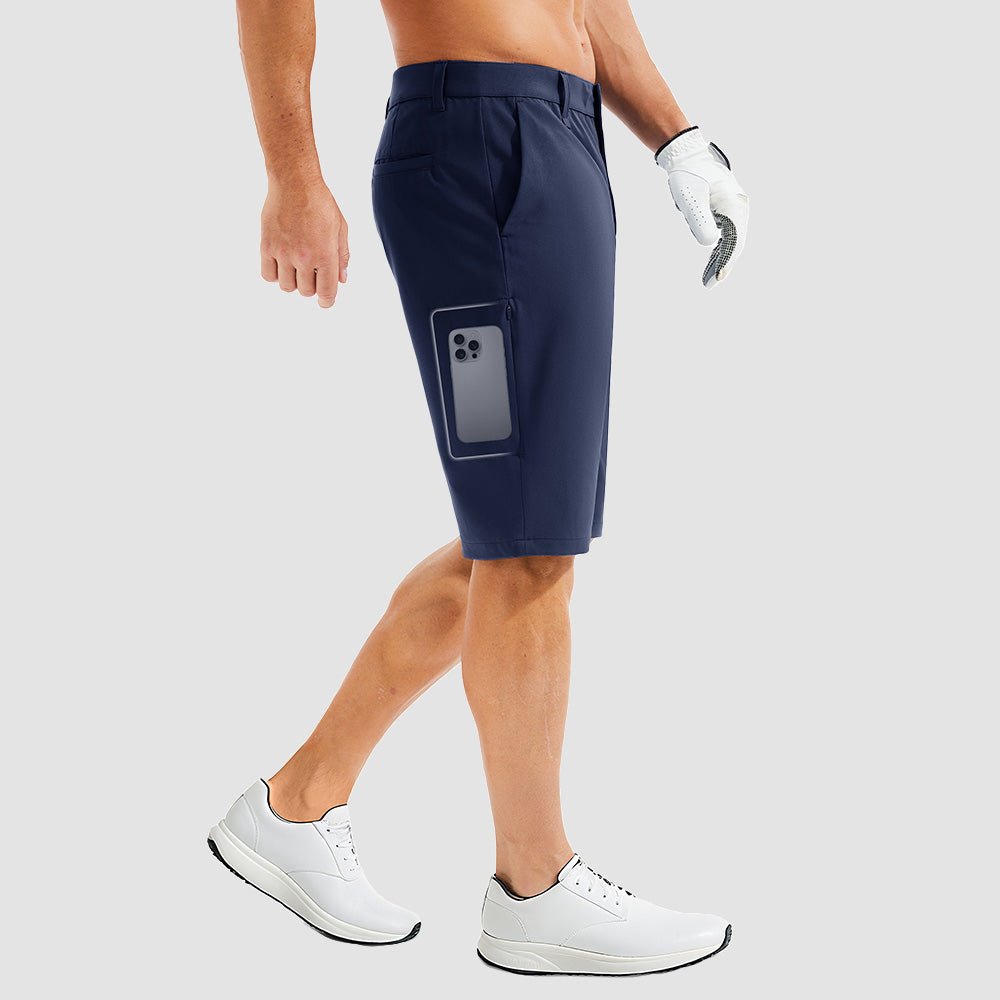 Navy Men's Golf Shorts - Quick Dry Stretch Work Shorts with 6 Pockets - MAGCOMSEN