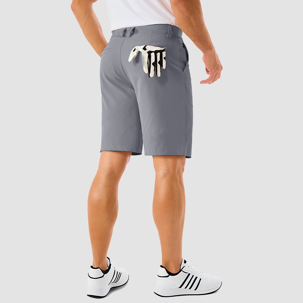 White Men's Golf Shorts - Quick Dry Stretch Work Shorts with 6 Pockets - MAGCOMSEN