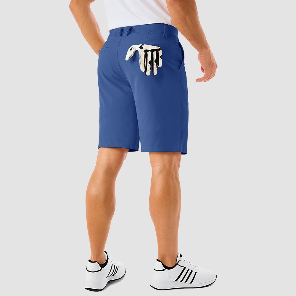 White Men's Golf Shorts - Quick Dry Stretch Work Shorts with 6 Pockets - MAGCOMSEN