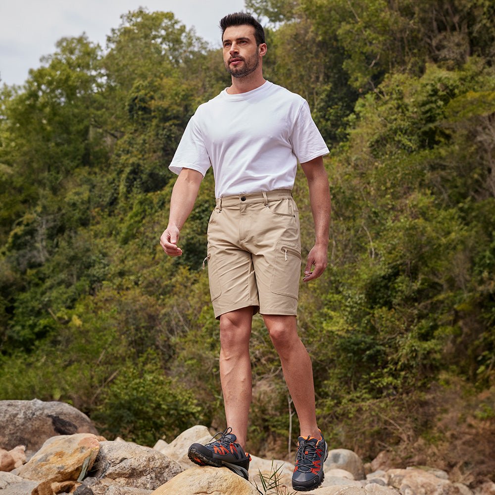 Men's Hiking Cargo Shorts with Zipper Pockets - MAGCOMSEN