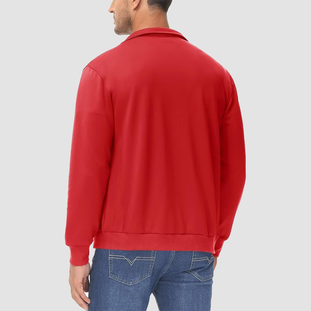 Men's Lightweight Full - Zip Track Jacket with Pockets - MAGCOMSEN