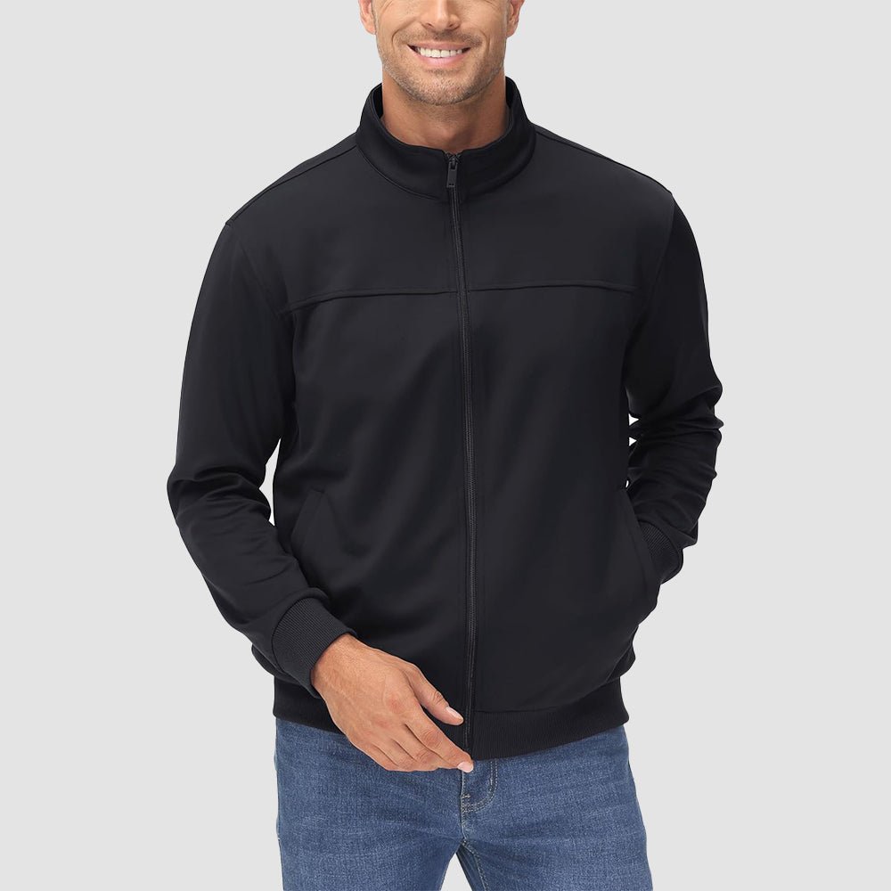 Men's Lightweight Full - Zip Track Jacket with Pockets - MAGCOMSEN
