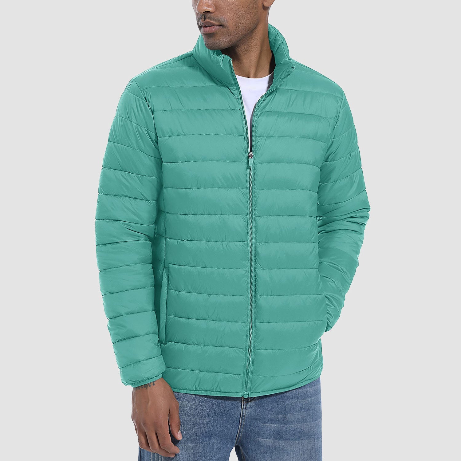Men's Lightweight Puffer Jacket – Water-Repellent Winter Coat - MAGCOMSEN