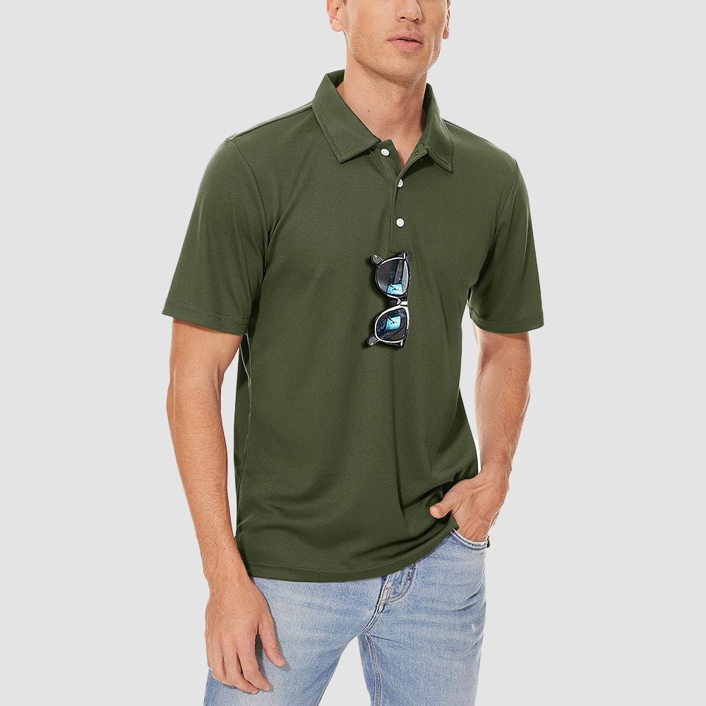 Men's Polo Quick Dry Short Sleeve Golf Polo - MAGCOMSEN