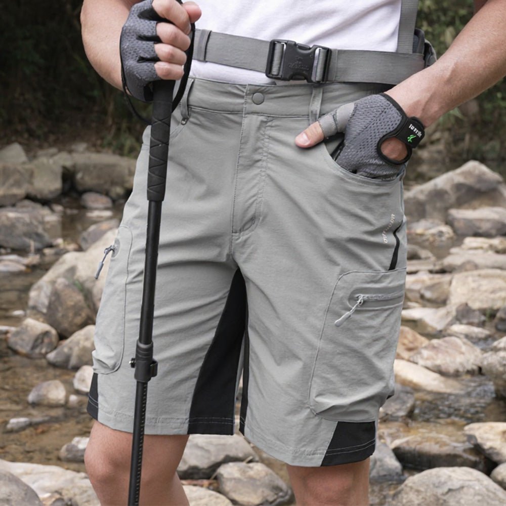 Dark Grey Men's Quick Dry Cargo Shorts - MAGCOMSEN #Color_Light Grey