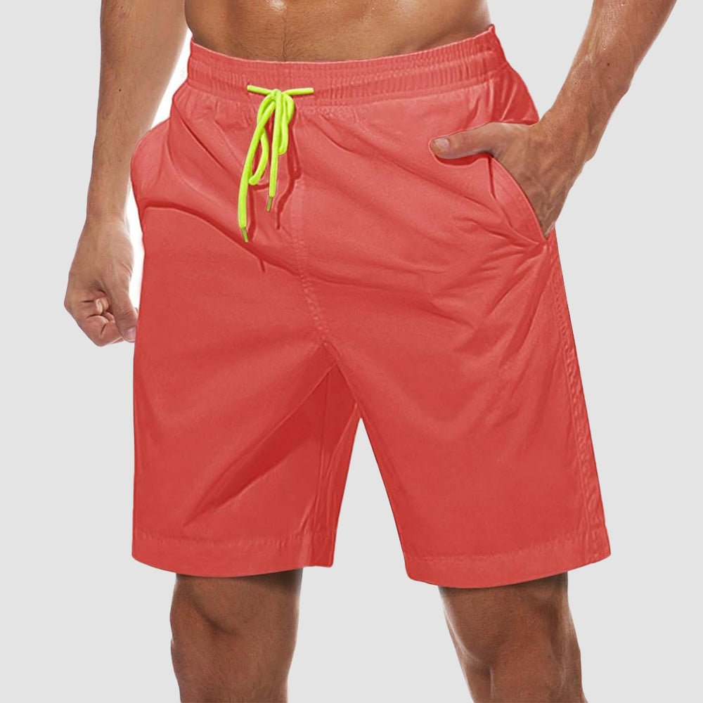 blue1 Men's Quick Dry Swim Trunks - Mesh Lining, Multi - Pocket Shorts - MAGCOMSEN