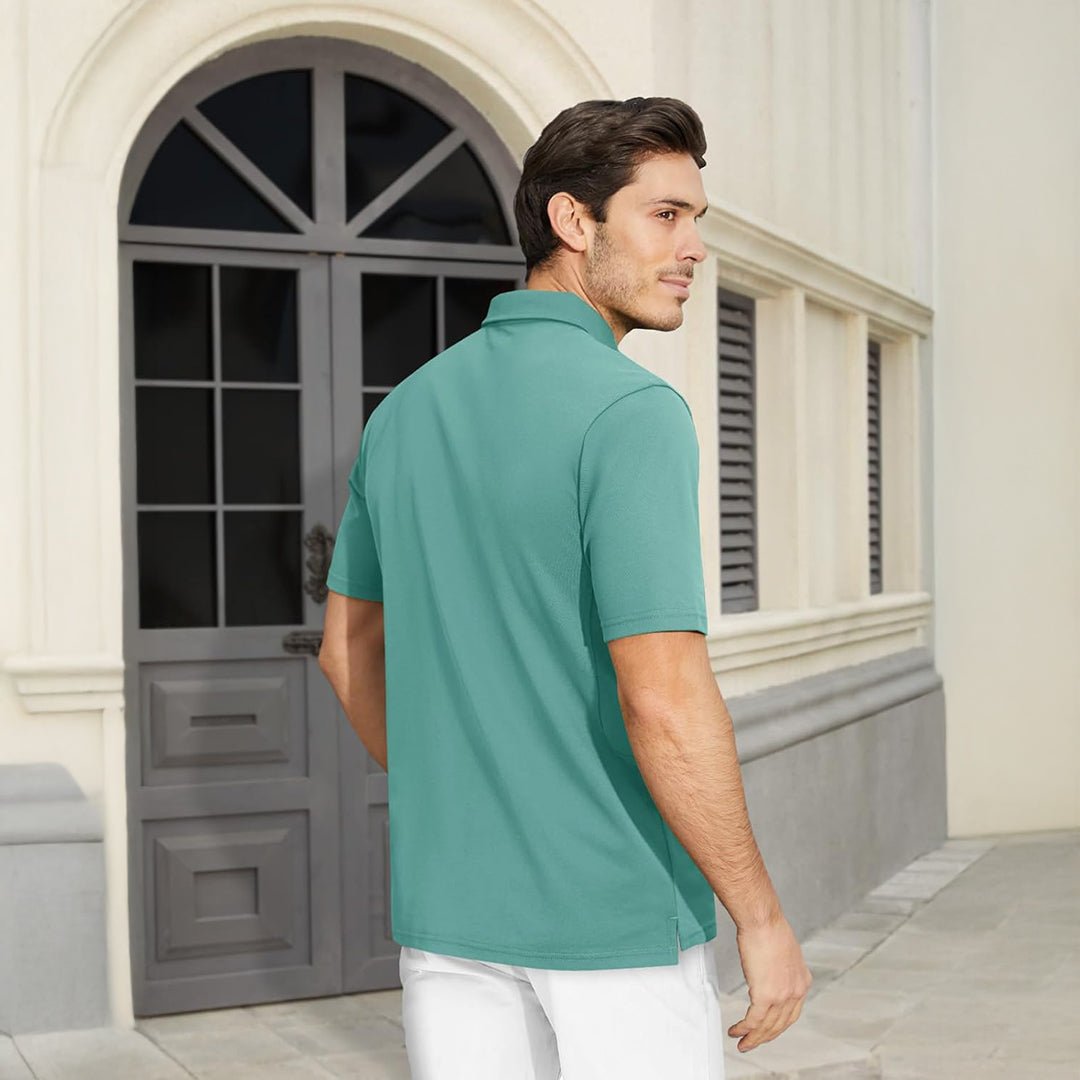 Men's Short Sleeve Golf Polo Shirt - MAGCOMSEN
