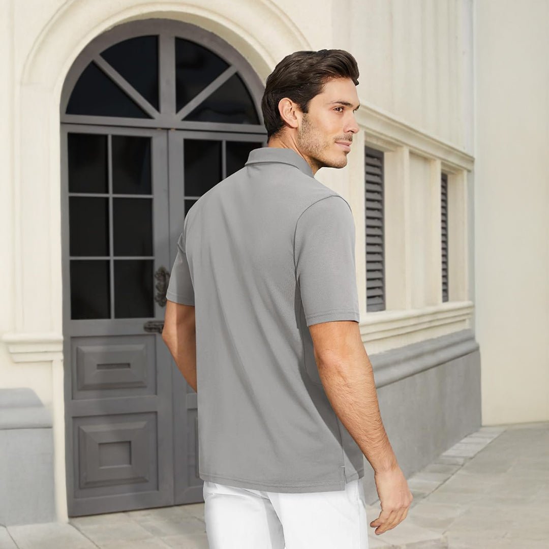 Men's Short Sleeve Golf Polo Shirt - MAGCOMSEN