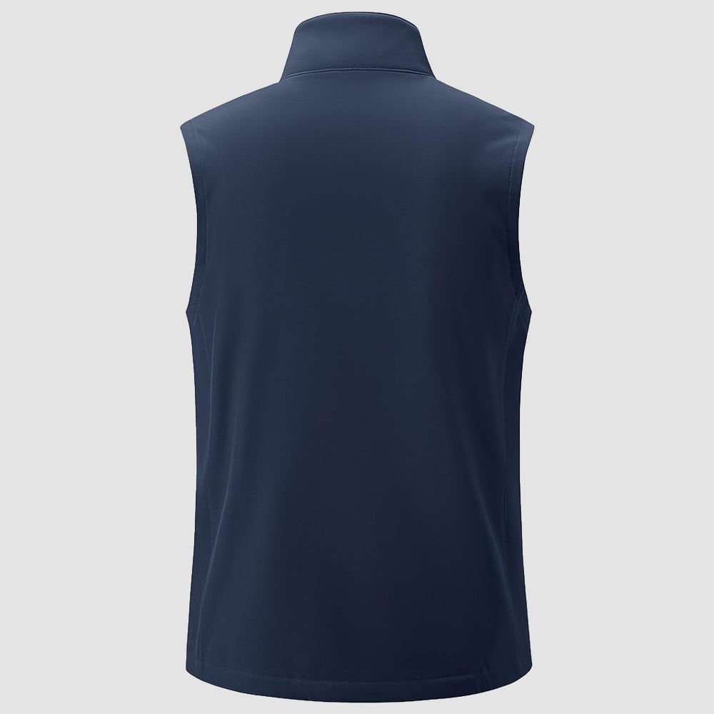 Navy Men's Softshell Vest Windproof Lightweight Hiking Jacket - MAGCOMSEN