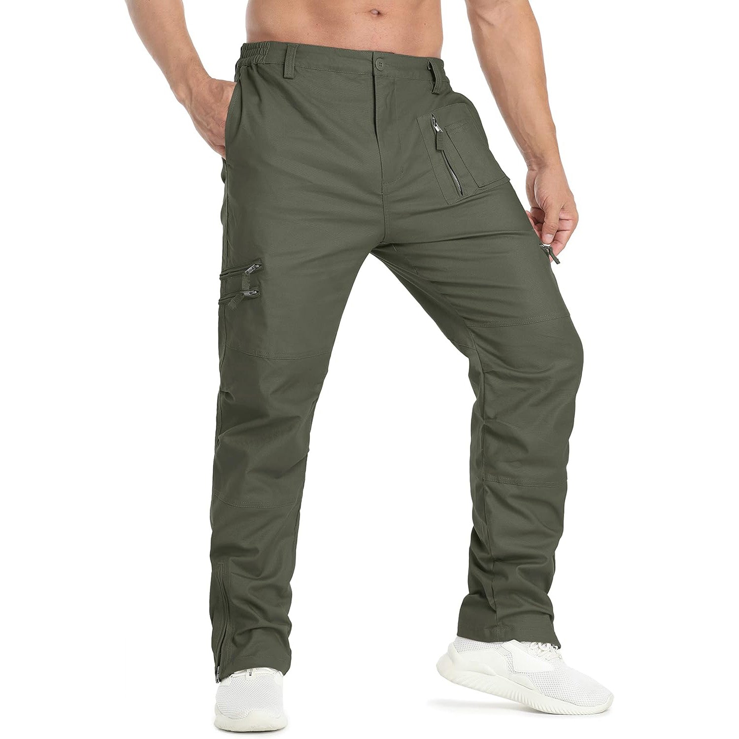 Men's Tactical Cargo Pants with 9 Pockets for Hiking - MAGCOMSEN
