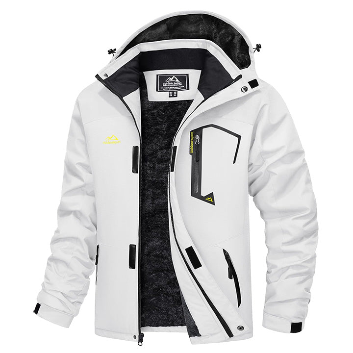 Men's Water-Repellent Winter Ski Jacket with Fleece Lining - MAGCOMSEN