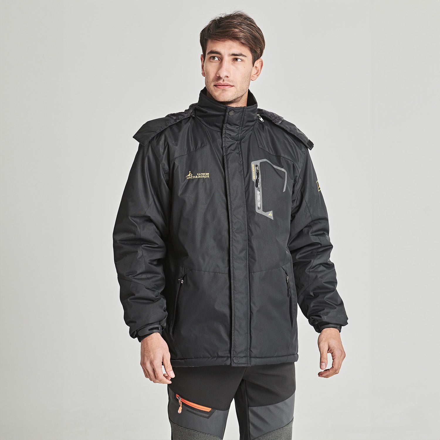Men's Water-Repellent Winter Ski Jacket with Fleece Lining - MAGCOMSEN