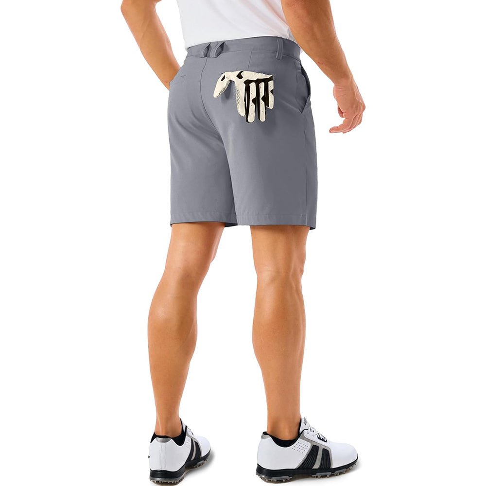 Light Grey MAGCOMSEN Men's Lightweight Stretch Quick Dry Golf Shorts with 6 Pockets in #Color_Light Grey