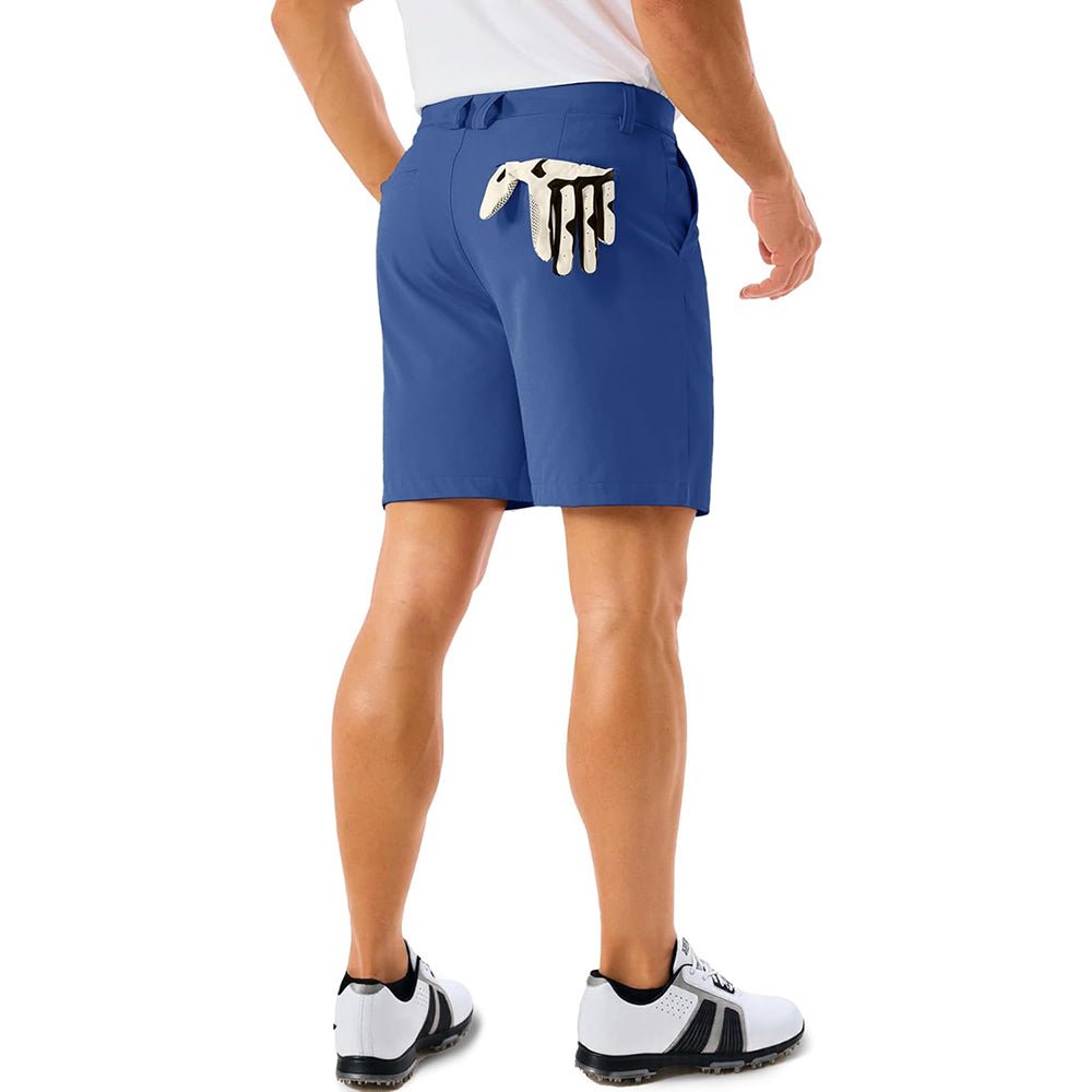 Blue Grey MAGCOMSEN Men's Lightweight Stretch Quick Dry Golf Shorts with 6 Pockets in #Color_Blue Grey