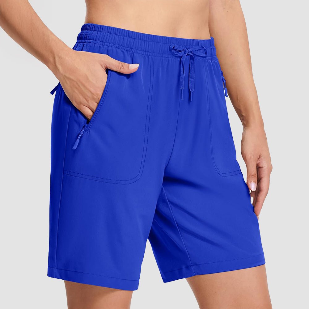【New In】 Women’s 8″ Water‑Resistant Hiking Golf Shorts 3 Zipper Pockets - MAGCOMSEN