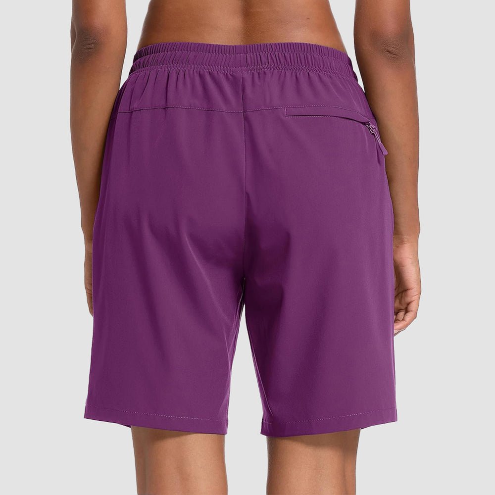 【New In】 Women’s 8″ Water‑Resistant Hiking Golf Shorts 3 Zipper Pockets - MAGCOMSEN