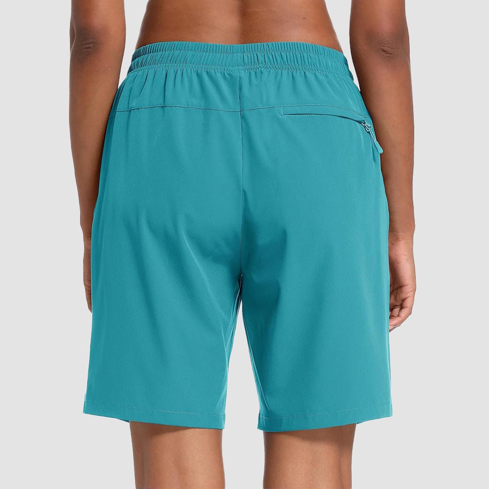 【New In】 Women’s 8″ Water‑Resistant Hiking Golf Shorts 3 Zipper Pockets - MAGCOMSEN