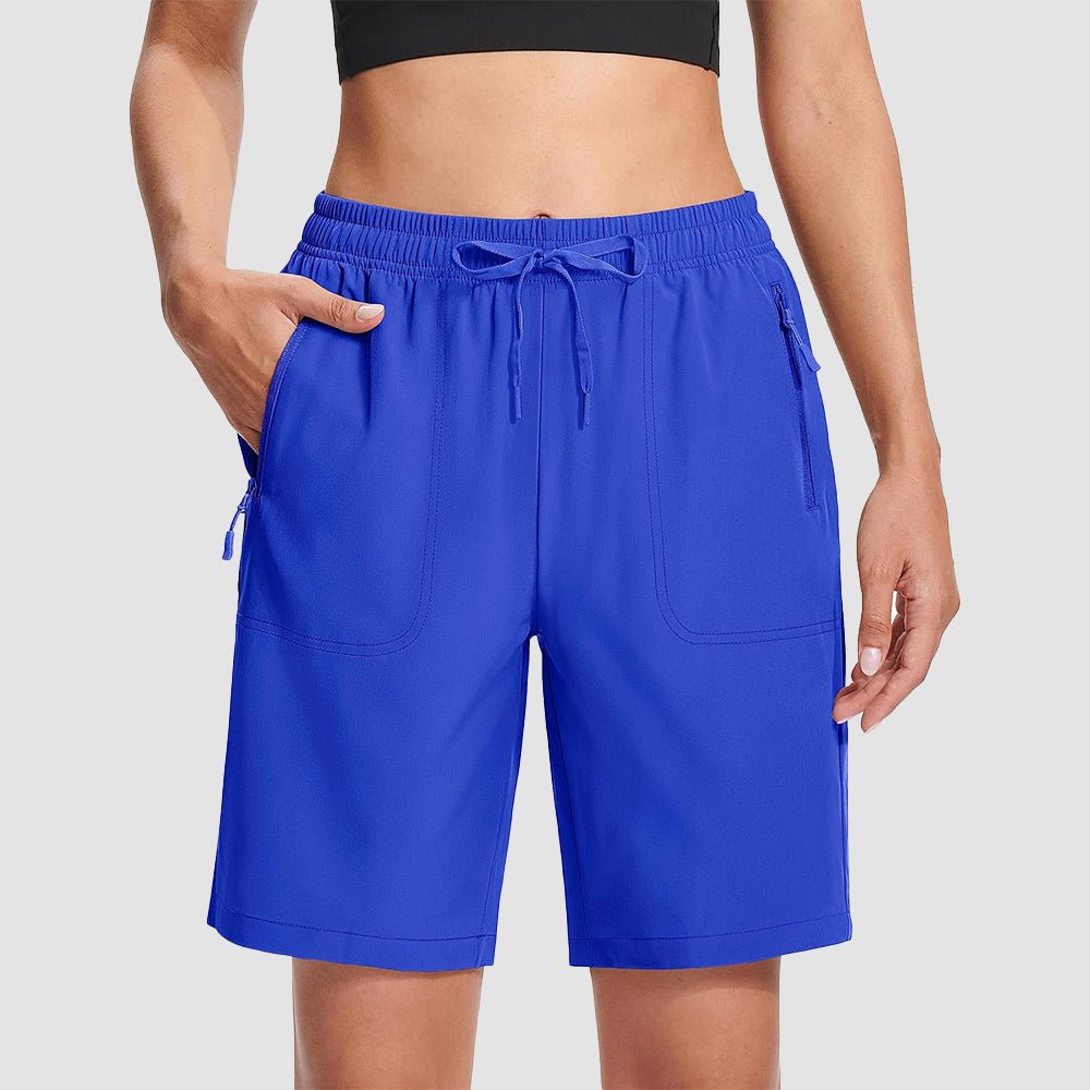 【New In】 Women’s 8″ Water‑Resistant Hiking Golf Shorts 3 Zipper Pockets - MAGCOMSEN