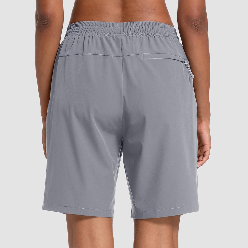 【New In】 Women’s 8″ Water‑Resistant Hiking Golf Shorts 3 Zipper Pockets - MAGCOMSEN