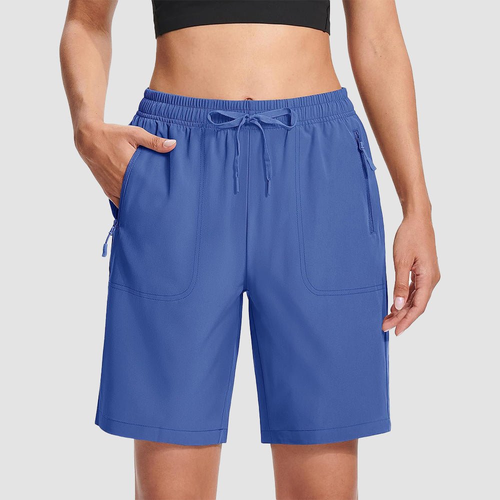 【New In】 Women’s 8″ Water‑Resistant Hiking Golf Shorts 3 Zipper Pockets - MAGCOMSEN