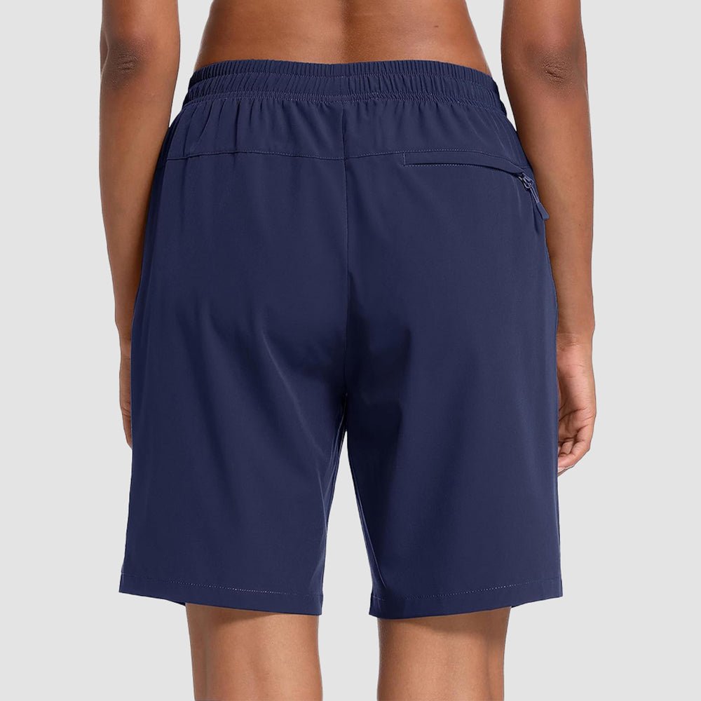 【New In】 Women’s 8″ Water‑Resistant Hiking Golf Shorts 3 Zipper Pockets - MAGCOMSEN