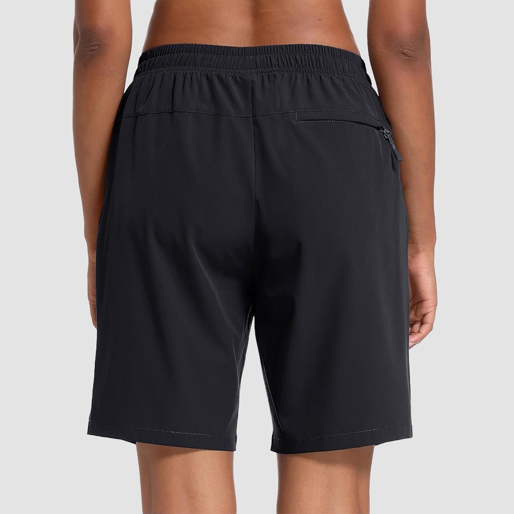 【New In】 Women’s 8″ Water‑Resistant Hiking Golf Shorts 3 Zipper Pockets - MAGCOMSEN