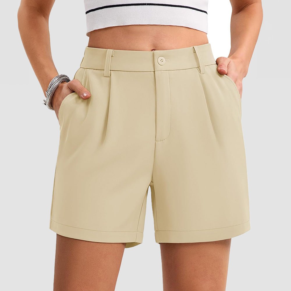 【New In】Women's Tailored Summer Shorts with Pockets - MAGCOMSEN