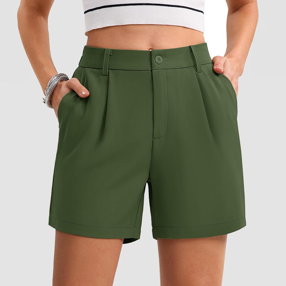 【New In】Women's Tailored Summer Shorts with Pockets - MAGCOMSEN