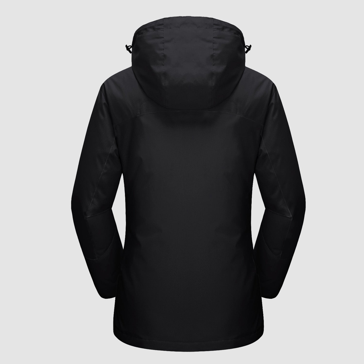 Pure Black Women's 3-in-1 Waterproof Ski Jacket with Fleece Liner - MAGCOMSEN