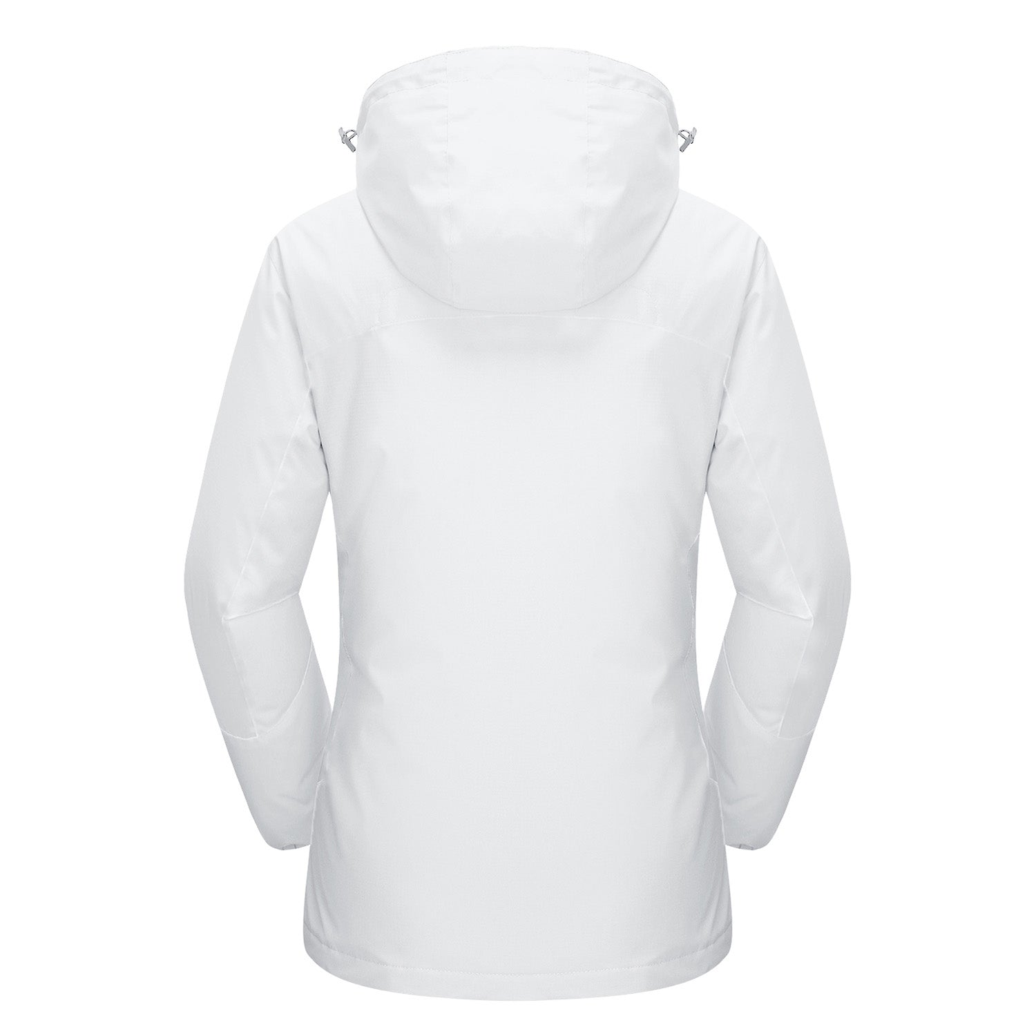 White Women's 3-in-1 Waterproof Ski Jacket with Fleece Liner - MAGCOMSEN