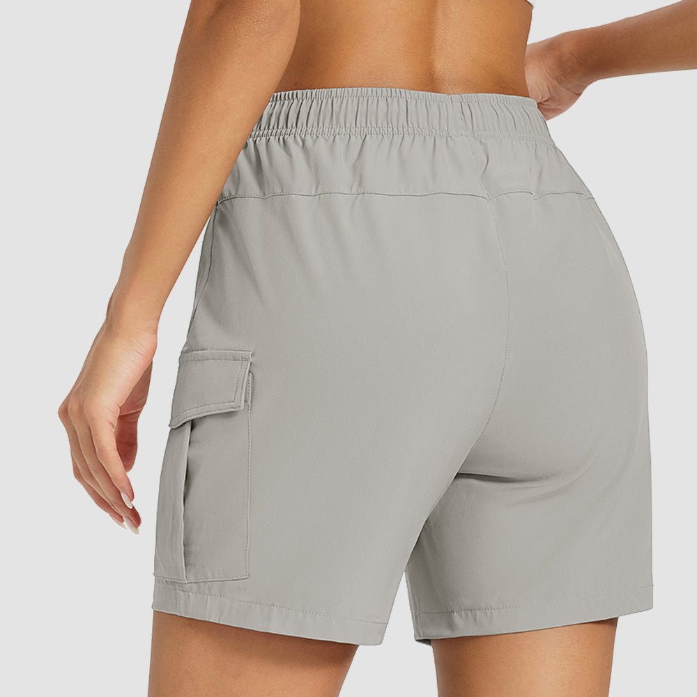 Women's 5 Inch Hiking Cargo Shorts - UPF 50+ Quick Dry Travel & Golf Shorts Dark Grey by MAGCOMSEN