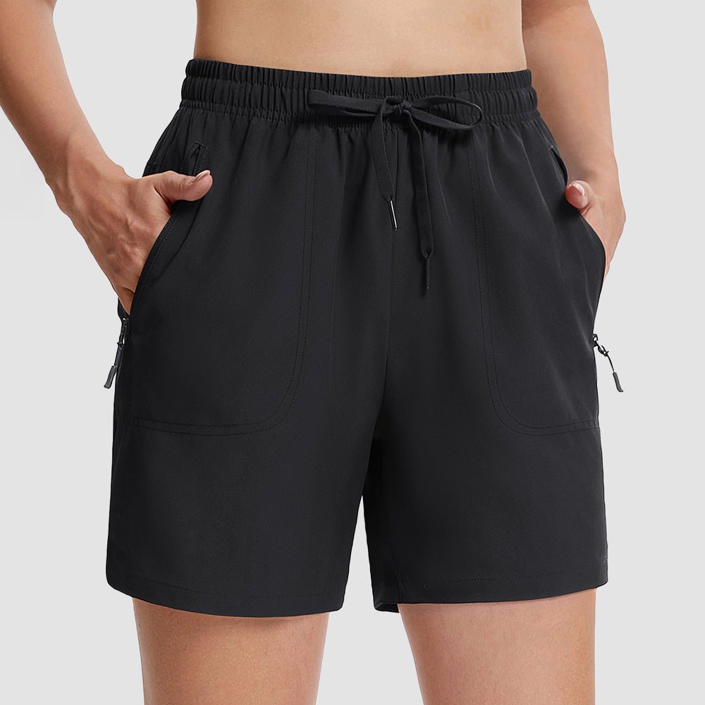 Women's 5 inch Quick Dry Hiking Shorts with Pockets Black by MAGCOMSEN