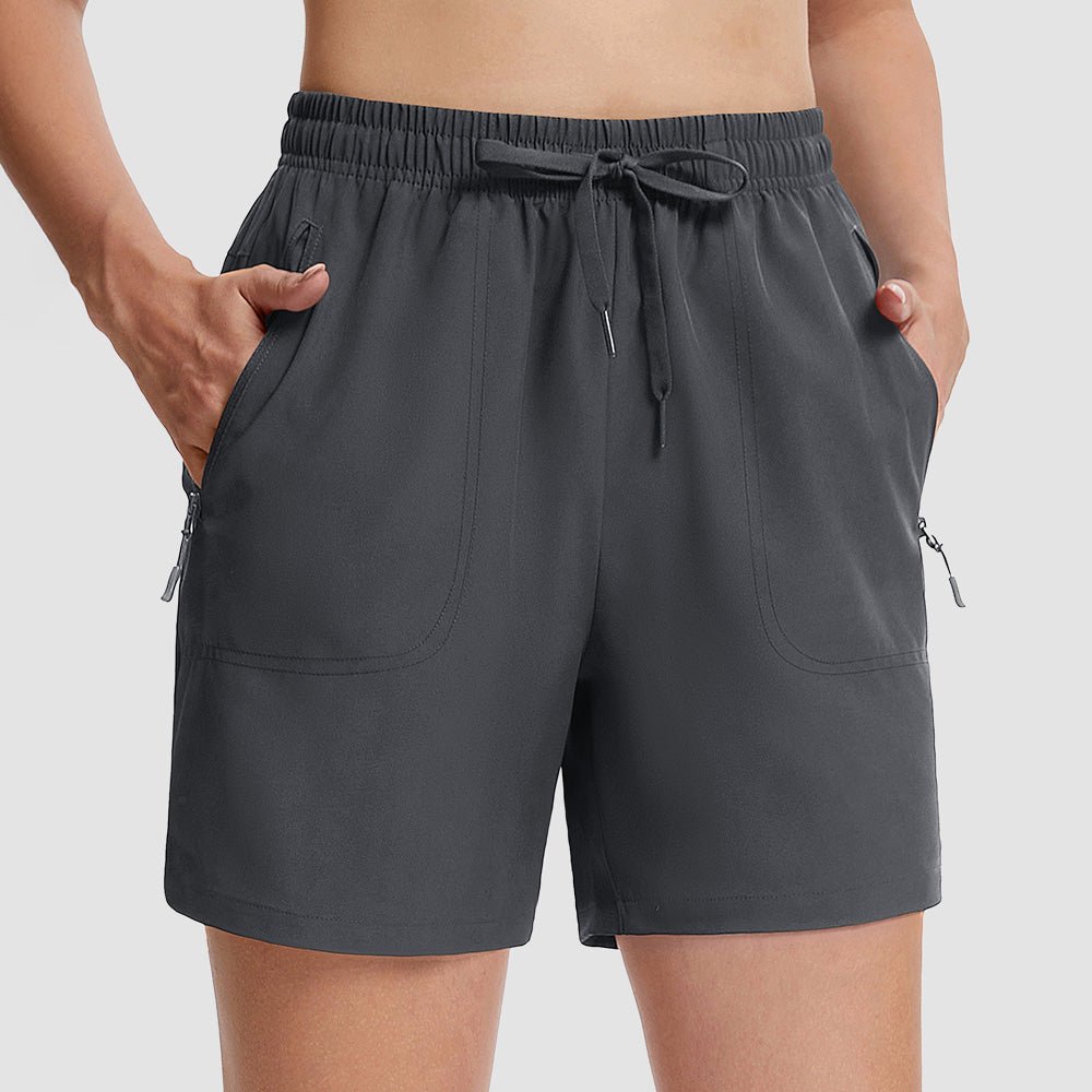 Women's 5 inch Quick Dry Hiking Shorts with Pockets Dark Grey by MAGCOMSEN