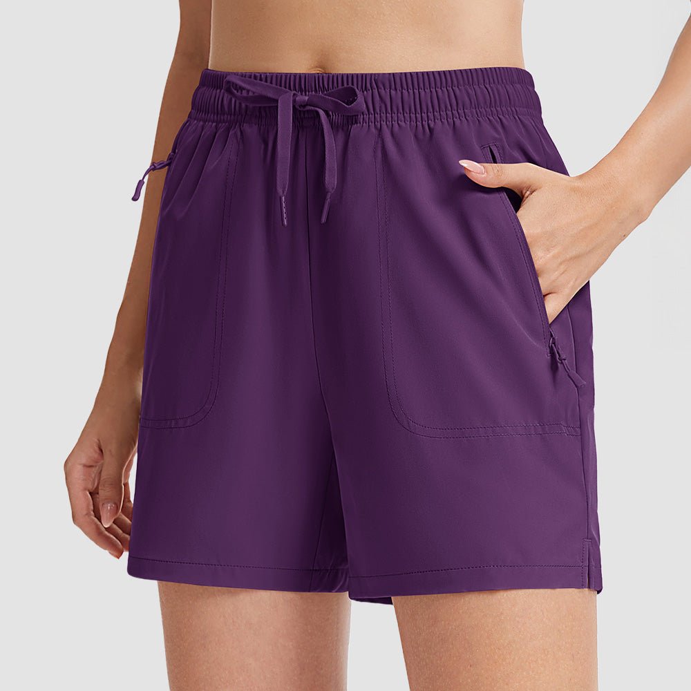 Women's 5 inch Quick Dry Hiking Shorts with Pockets Purple by MAGCOMSEN